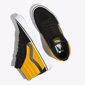 Vans Erkek Spor Ayakkabı Corduroy Sk8-Hi Pro Siyah/Sarı | 69022-217